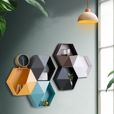 Geometric Hexagonal Wall Shelf